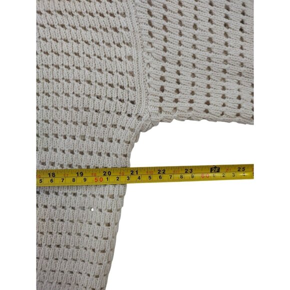 Freshman 1996 Womens Beige Cropped Knit Button-Up Cardigan Sweater L, NWT. - Picture 6 of 8